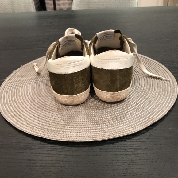 Golden Goose Superstar Sneakers. Size 36. Army green suede with white star - Picture 3 of 5